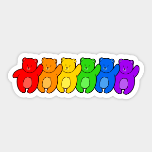 Gay Bear Rainbow Pride Sticker